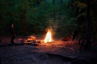 The kids got the fire started