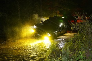 Rundall decided to drive through the same puddle that Phalen got stuck in