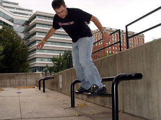 Heelys - Backside on a broken bench