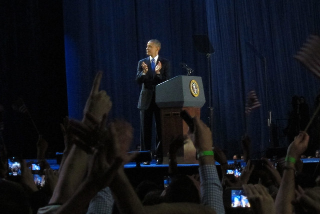 President Obama comes to the stand