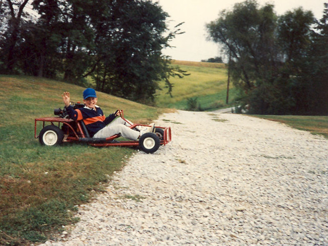 Kyle on my go-kart