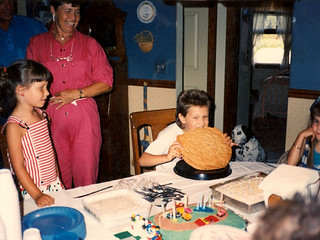 Mom always made me a birthday cookie... and apparently a race track cake