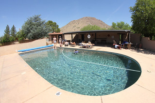 Hanging out at the ranch pool