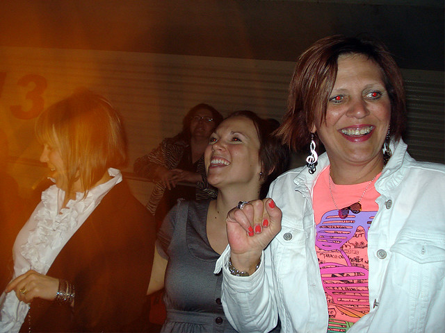 This woman was having a good time with us