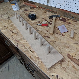 Sunday fun day. Building a small coat rack for guests.