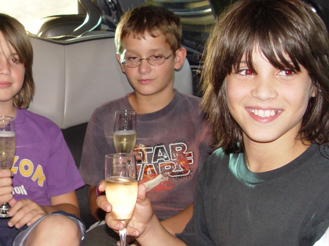 Gabe with his bubbly