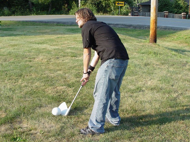 Playing monster golf