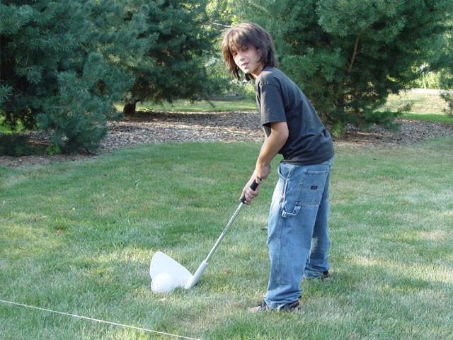 Gabe playing Monster GOlf