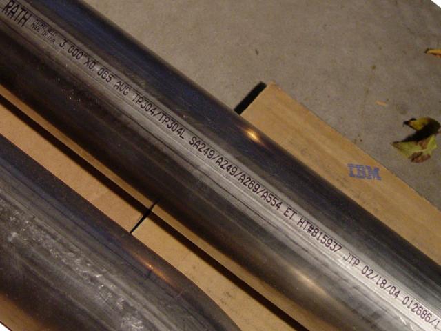 Those numbers (SA246, A249, A269, A554) mean that it's stainless steel