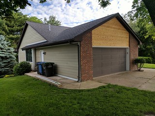 The south corner of our house before paint