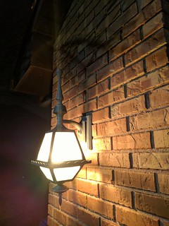 One of my (soon to be replaced) garage lights somehow ended up like this after the siding crew fi...