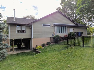 The southwest side of our house, before paint.