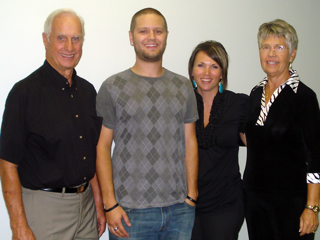 with my grandparents