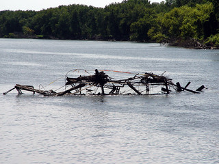 The fallen half of the sutliff bridge