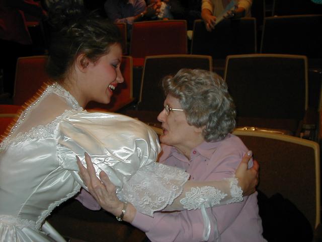 Bre'anna and Grandma Lee after a play