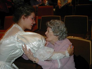 Bre'anna and Grandma Lee after a play