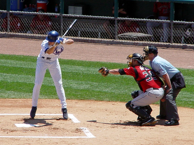 Almost getting hit by a pitch