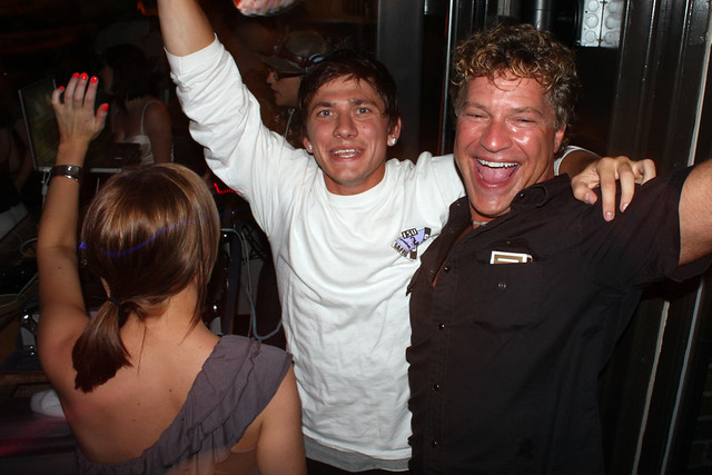 German and Dad Partying