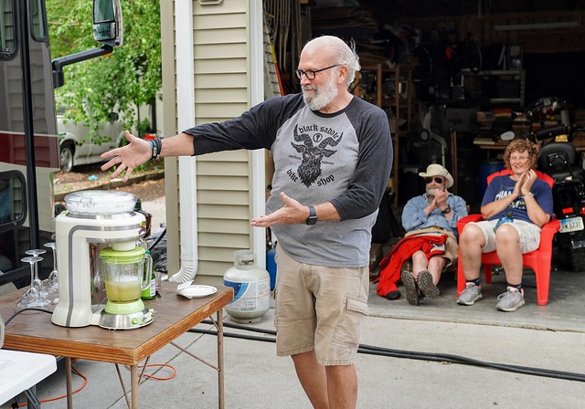 The margarita machine is makin margaritas