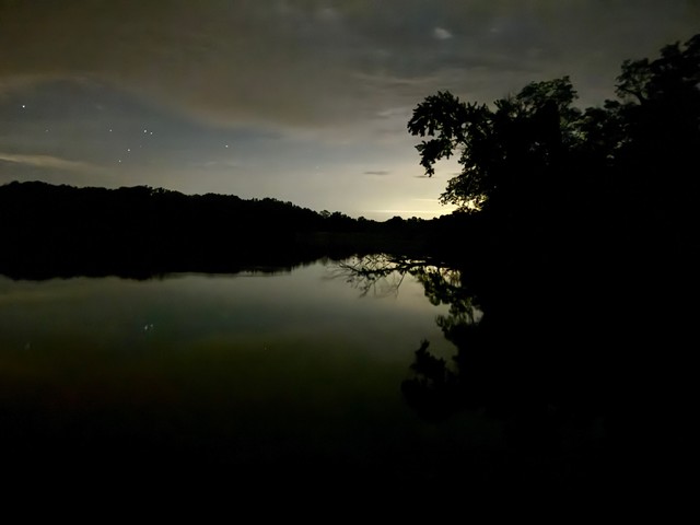 Pine Lake at night