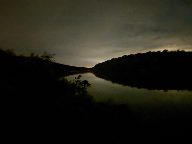 Walked over to check out the lake before bed