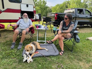 Set up and chilling at the campsite