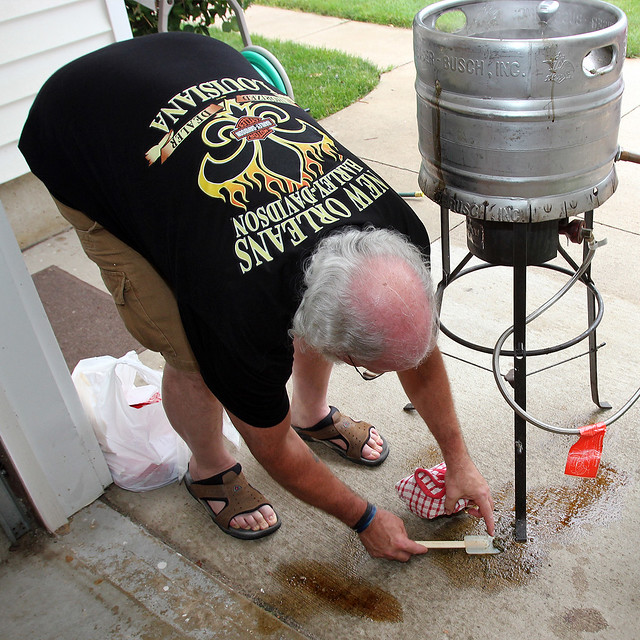 Uh, the boil should sanitize this...