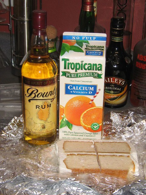 St Lucian Rum, OJ, and Wedding Cake