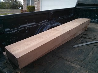 Here are the hunks of walnut I was given... I turned one into a skateboard rack and the other jus...
