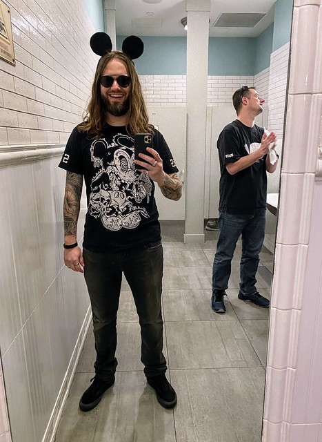 Jeff and I. Checking ourselves out.