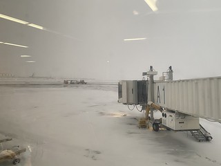 Snowy tarmac