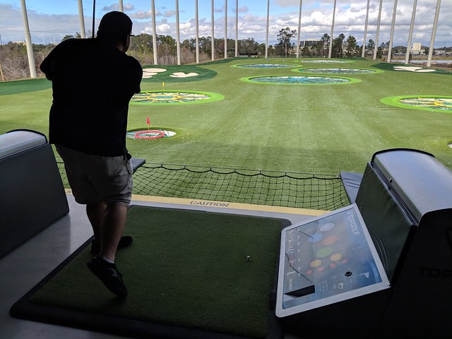 Kevi's first time swingin a club. He didn't do too bad!