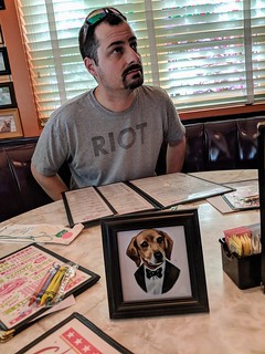 Two good boys at lunch
