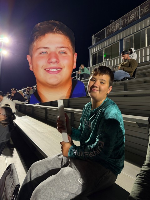 David with the Daniel Fathead