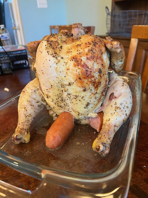 Jeff made chicken and sausages