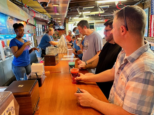 Jeff's first order of business: Wet Willies