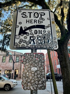 Ghost tour stickers...