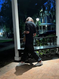 We were getting ready to take a group shot in this gazebo until this dude sauntered up like a zom...