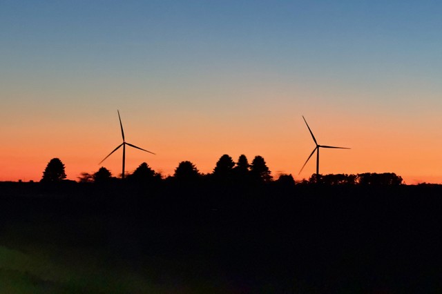 Sunset Wind Turbines