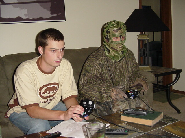 Jeff Wingert and I playing nintendo