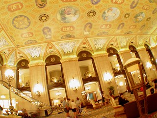 Our hotel lobby @ the Palmer Hilton of Chicago