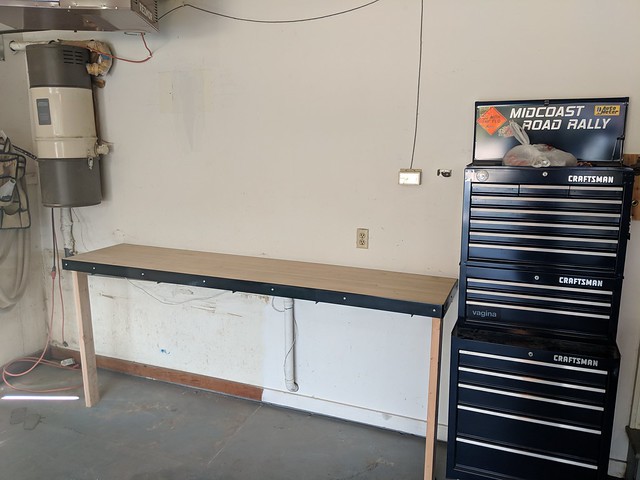 My mom's husband hooked me up with some extra bowling lane that he had laying around.