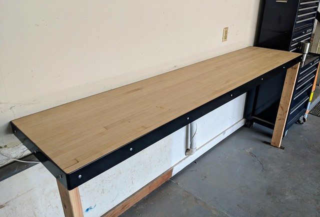 A nice maple butcher block workbench
