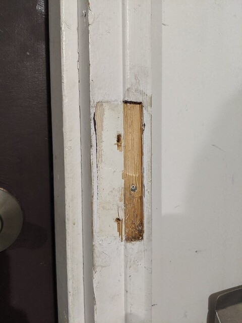 There were plenty of racks, holes, and gouges around the rest of the garage that needed filled