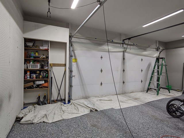 Taped off to paint the last couple walls