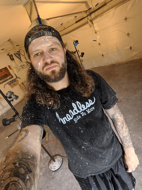 Painting ceilings with a roller is messy