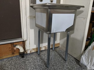 Test fitting the new sink