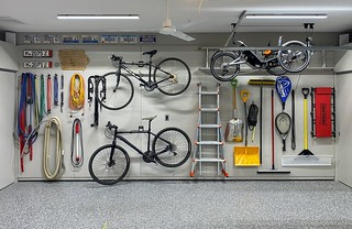 Sold my giant all-grain homebrew setup. Re-organized the garage pegboard.