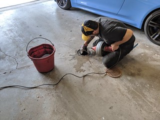 Hired a plumber to get the garage floor drain working again
