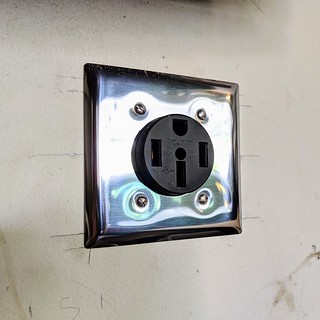 50-amp plug in the garage